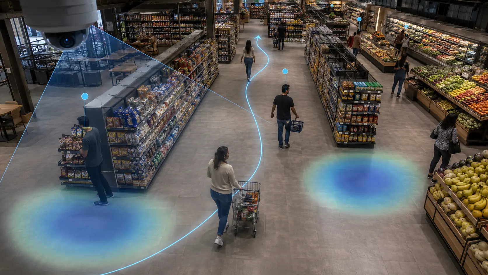 Analítica de recorridos y zonas de interés en un supermercado